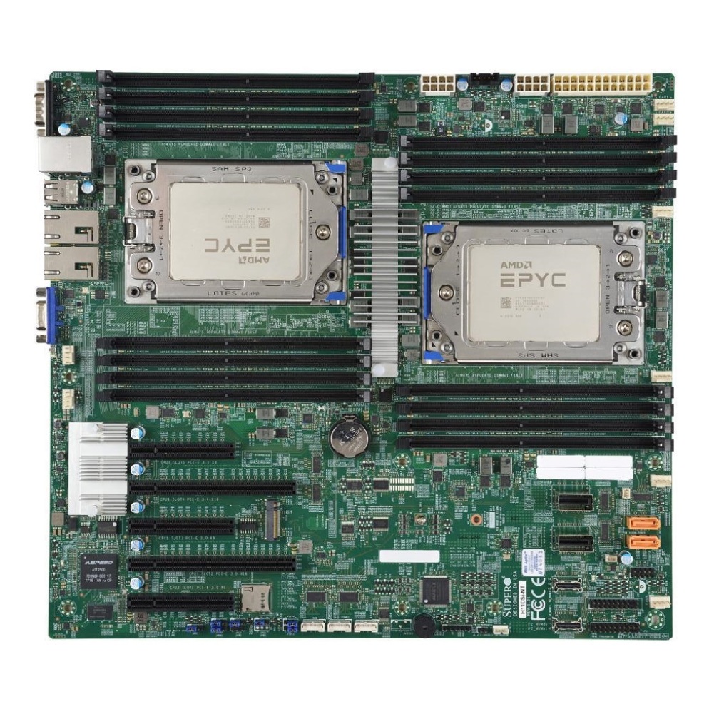 Dual Socket Sp3 Epyc Motherboard - Combo Box Supermic H11DSi-NT Motherboard Socket
