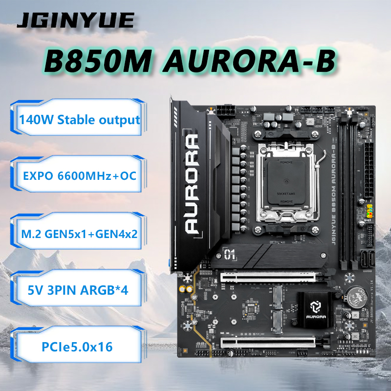Am5 Micro Atx Pcie 5.0 Motherboard - JGINYUE B850M AURORA-B New Motherboard M-ATX