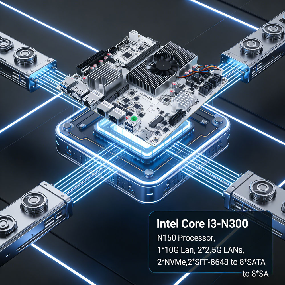 8-Bay NAS Mini ITX Motherboard - Mini Itx Dual 2.5G Nas Motherboard recension och pris