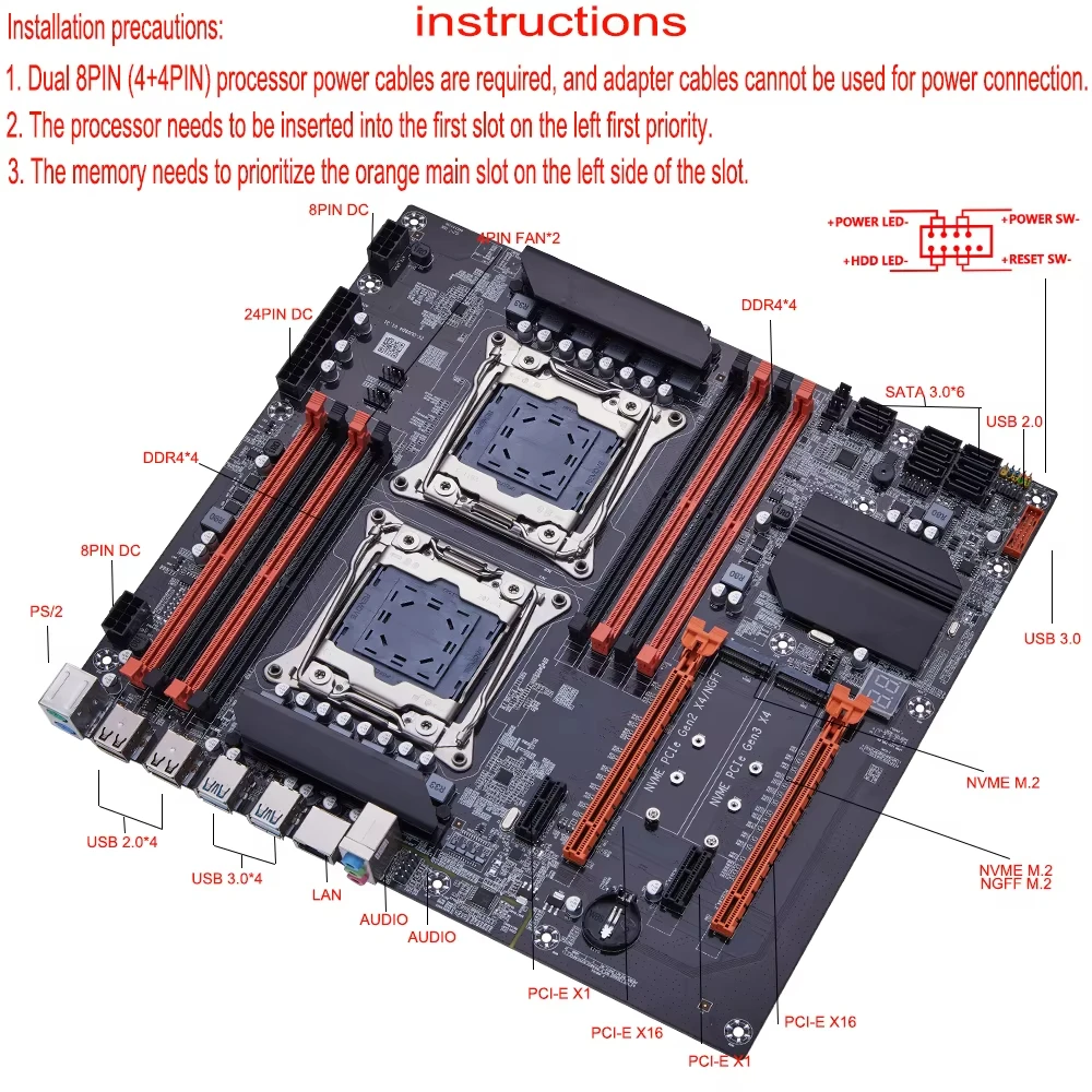 X99 Dual CPU SOYO Gaming Mothe - Dual Lga2011-3 Server Motherboard Combo recension och pris